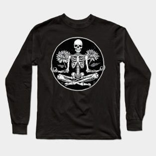 Skeleton Meditation Lotus Long Sleeve T-Shirt